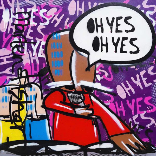 Marten Fisher | Oh Yes Oh Yes | 100x100cm